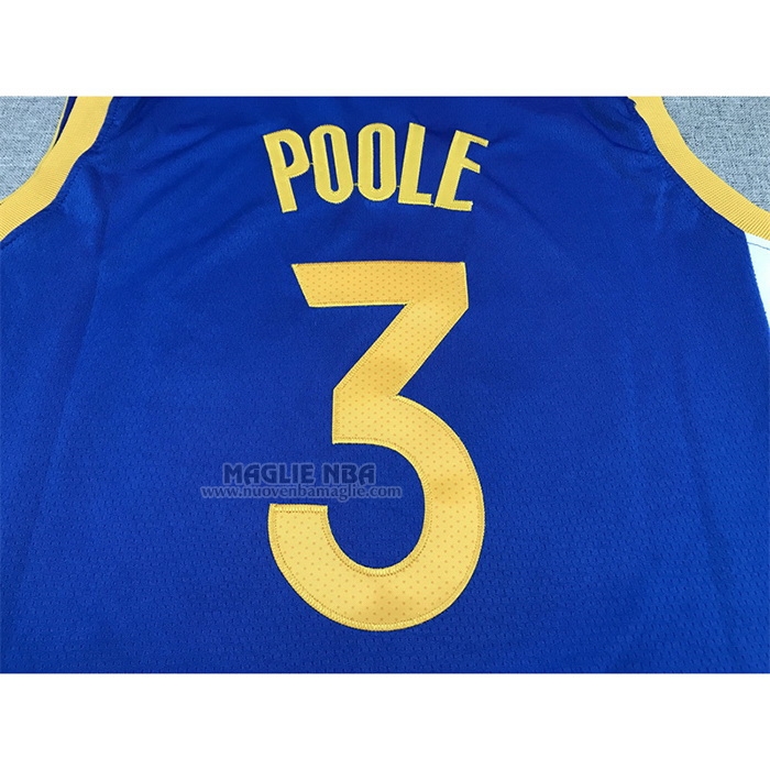 Maglia
 Jordan Poole NO 3 Golden State Warriors Icon Blu
